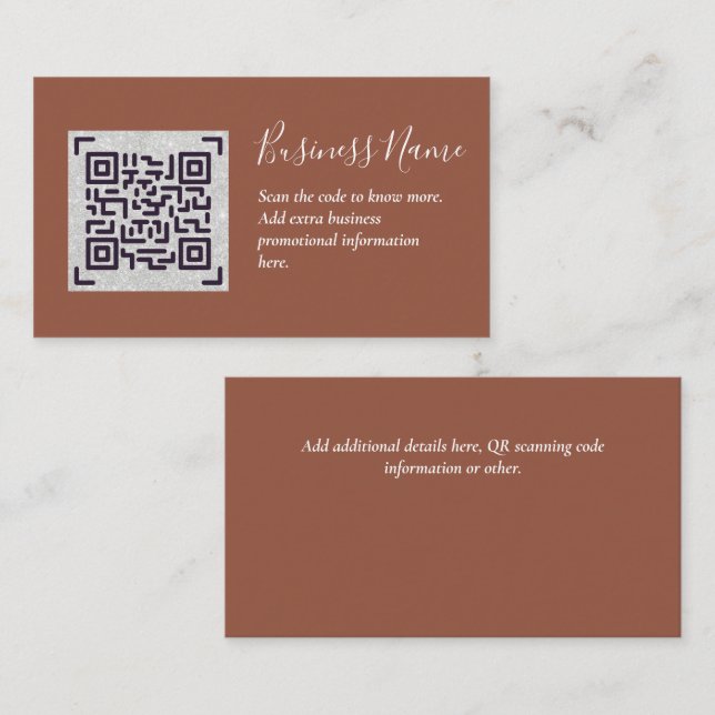 Criar o próprio Cartão de visita de código QR - Mu (Frente/Verso)