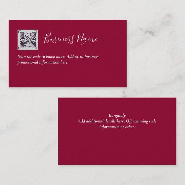 Criar o próprio Cartão de visita de código QR - Mu (Frente/Verso)