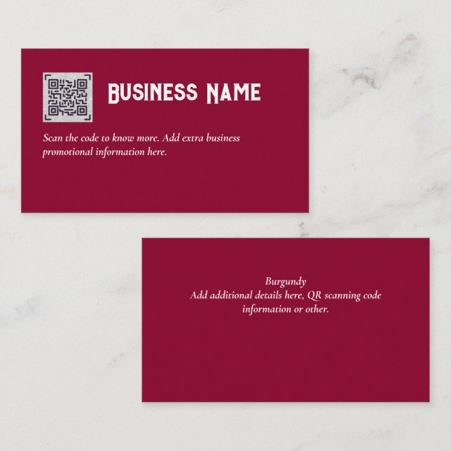 Criar o próprio Cartão de visita de código QR - Mu (Frente/Verso)