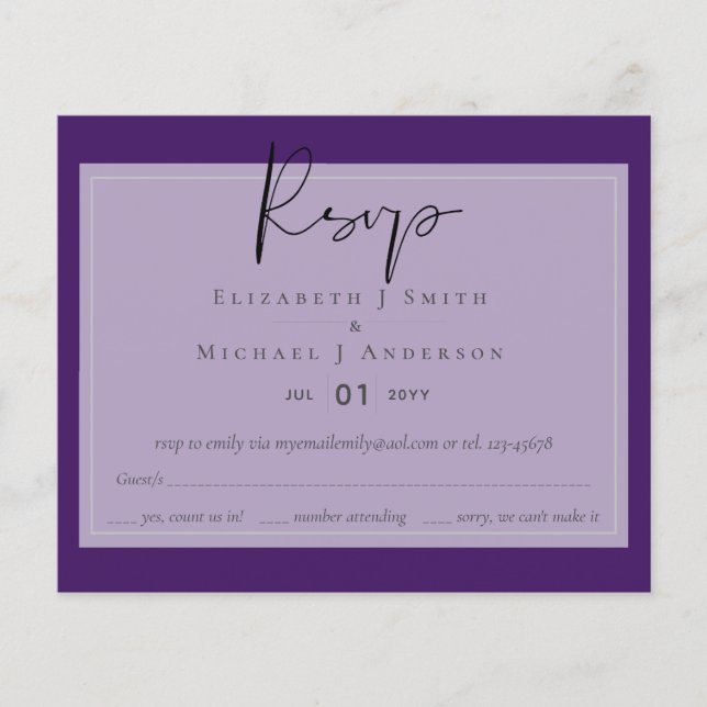 Criar RSVP de Script Moderno - Editar Cores para A (Frente)