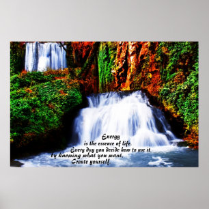 Criar-se poster inspirado da cachoeira do ~
