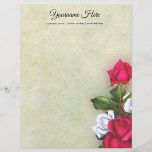 Criar seus próprios rosas vermelhos & brancos