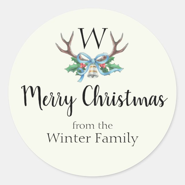 Criar uma Etiqueta de Presente de Nome do Monogram (Frente)