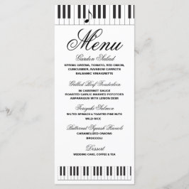 Criativo Músicos Piano Keys Menu de Casamento