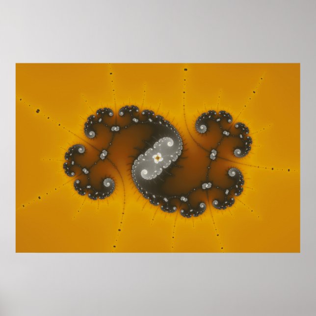 Criatura de cinza - Poster Fractal (Frente)