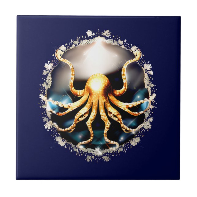 Criatura decorativa do mar kraken glam octopus Bea (Frente)