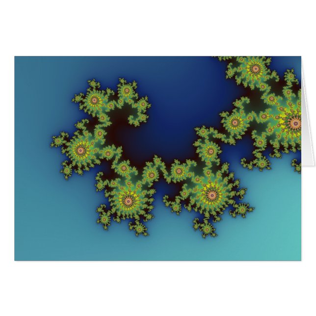 Criatura do Mar - Cartão Fractal (Frente Horizontal)