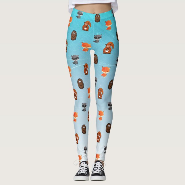 Criaturas da Boca-Cola Cuta Ameaçavam Leggings fem (Frente)