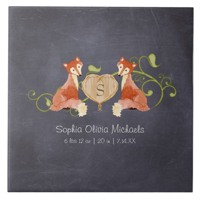 Criaturas de animais florestais, raposa e vinha re (Frente)