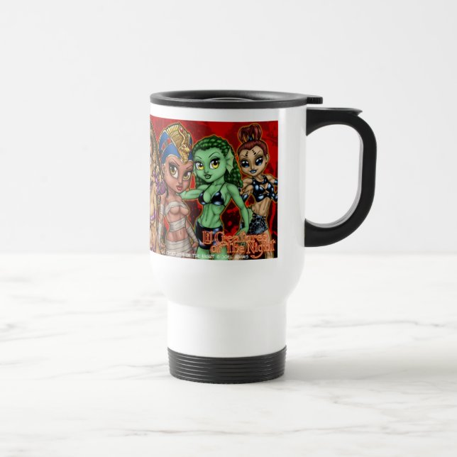Criaturas de Lil da caneca de viagem da noite (Direita)