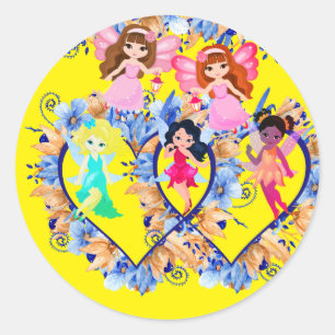 criaturas florestais clássicas de adesivo redondo