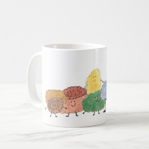 Criaturas Fofas e Felpudas em uma Caneca de Café