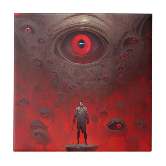 Criaturas Oculares Arte de Horror Surreal (Frente)