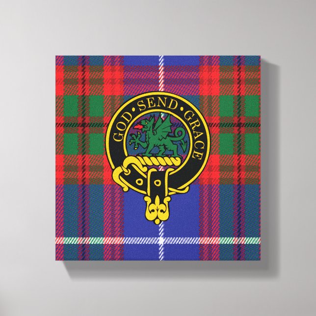 Crichton Scottish Crest e Tartan Canvas (Frente)