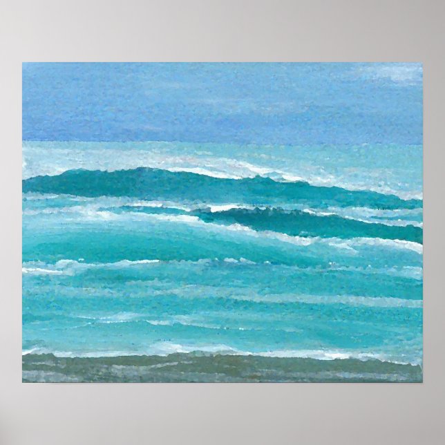 CricketDiane Ocean Beach Poster - Gentle Surf (Frente)