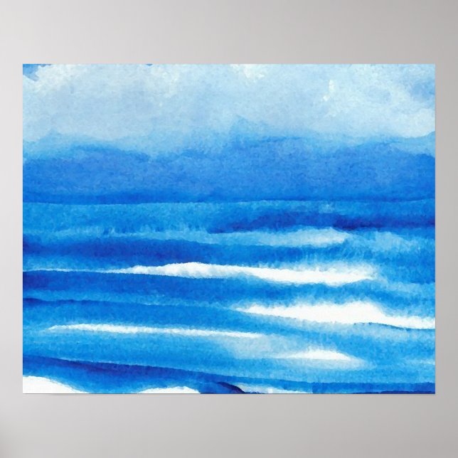 CricketDiane Ocean Poster - Sea Aria Blue Seascape (Frente)