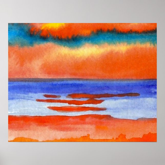 CricketDiane Ocean Poster - Sunset Vibrante 1 (Frente)