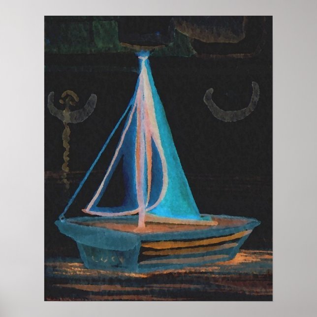 CricketDiane Sailing Poster - Boat in the Bathtub (Frente)
