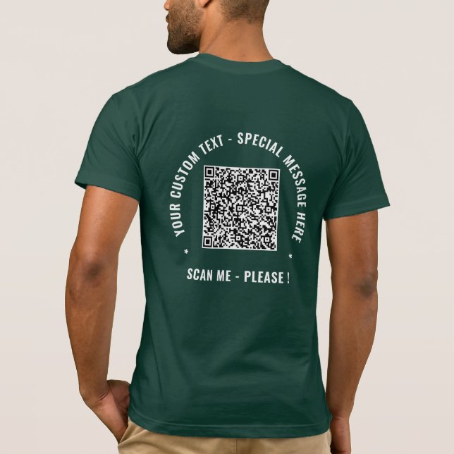 Crie a sua camiseta com código QR personalizado co (Verso)