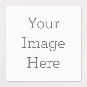 Crie a sua etiqueta à prova d'água grande quadrada