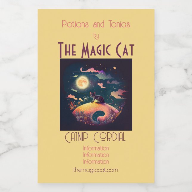 Crie a sua paisagem mística de gatos pretos (Rótulo Único)