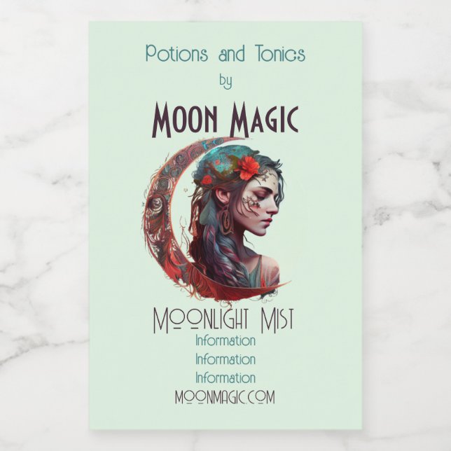 Crie a sua própria Deusa da Lua Crescente Boho (Rótulo Único)