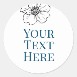 crie a sua própria imagem adesivo de texto azul be