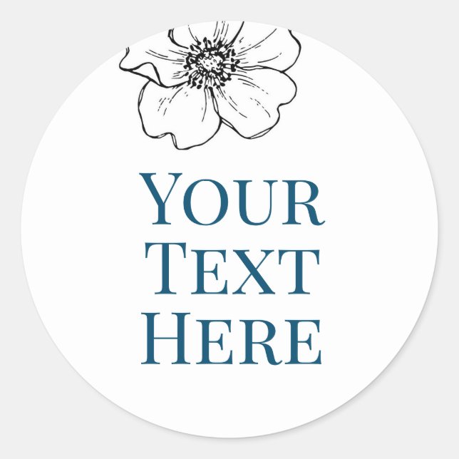 crie a sua própria imagem adesivo de texto azul be (Frente)