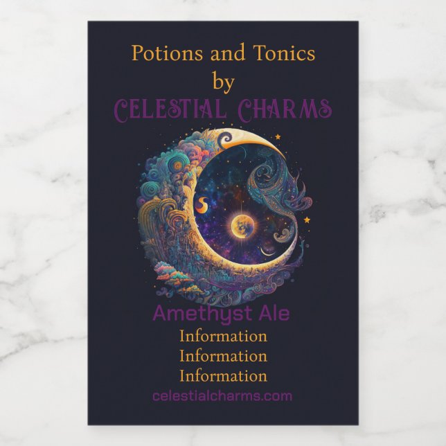 Crie a sua própria lua mística de sereia (Rótulo Único)