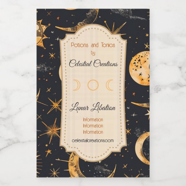 Crie a sua própria lua solar estrelas celestiais (Rótulo Único)