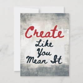 Crie Como Você Quer Dizer Ti, Cartão De Saudação