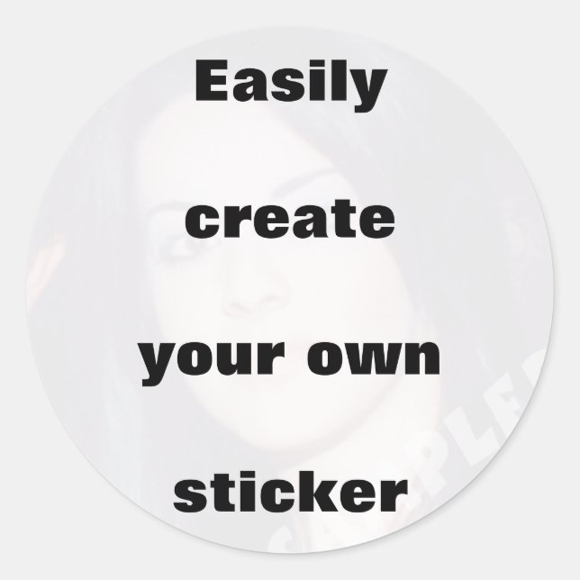 Crie facilmente seu próprio adesivo Remova o texto (Frente)