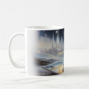 Crie o Futuro Caneca de Café do Artista Robô