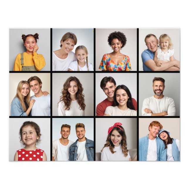 Crie o seu próprio 12 Foto Collage Foto Alargament (Frente)