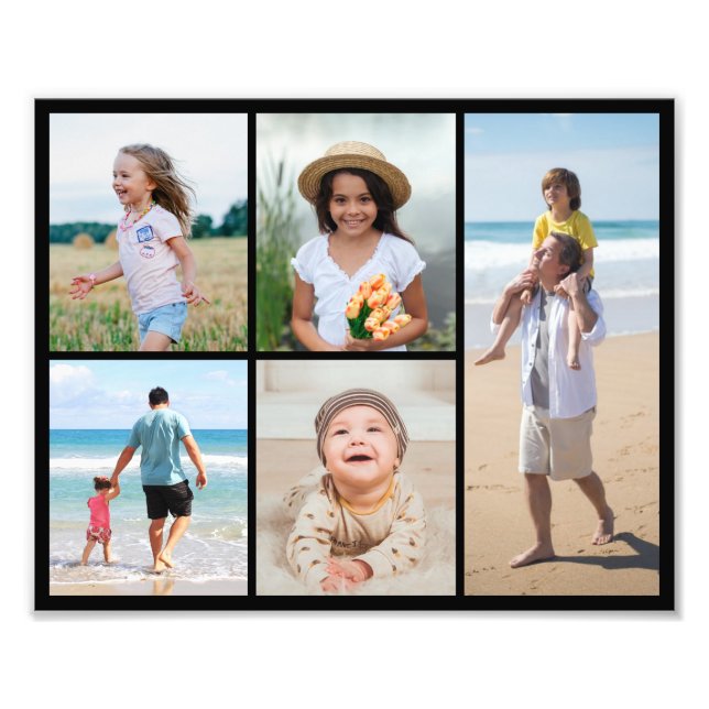 Crie o seu próprio 5 Foto Collage Foto Alargamento (Frente)