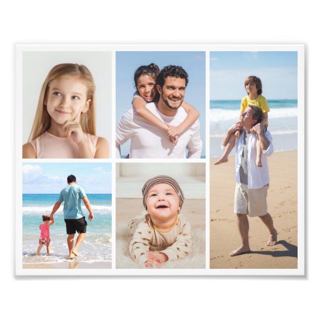 Crie o seu próprio 5 Foto Collage Foto Alargamento (Frente)