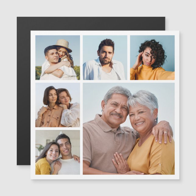 Crie O Seu Próprio Cartão Magnético De Colagem De  (Frente/Verso)