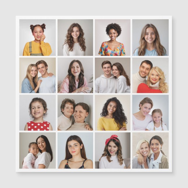 Crie O Seu Próprio Cartão Magnético De Colagem De  (Frente)