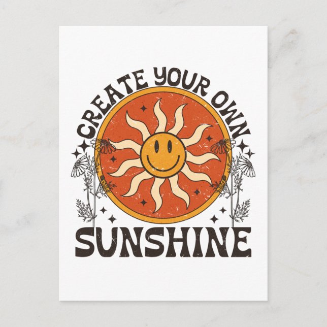 Crie o seu próprio cartão postal sunshine (Frente)