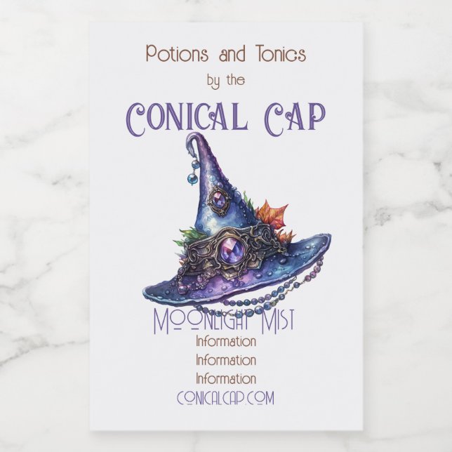 Crie O Seu Próprio Chapéu De Bruxa De Outono Roxo (Rótulo Único)