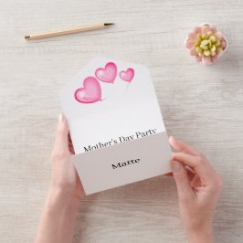 Crie o seu próprio Dia de as mães Party RSVP Branc