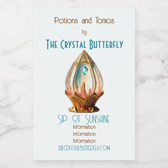 Crie O Seu Próprio Lanterna De Núcleo De Cristal S (Rótulo Único)