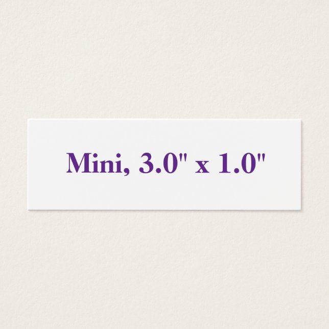 Crie o seu próprio Mini 3.0" x 1.0"   (Frente)