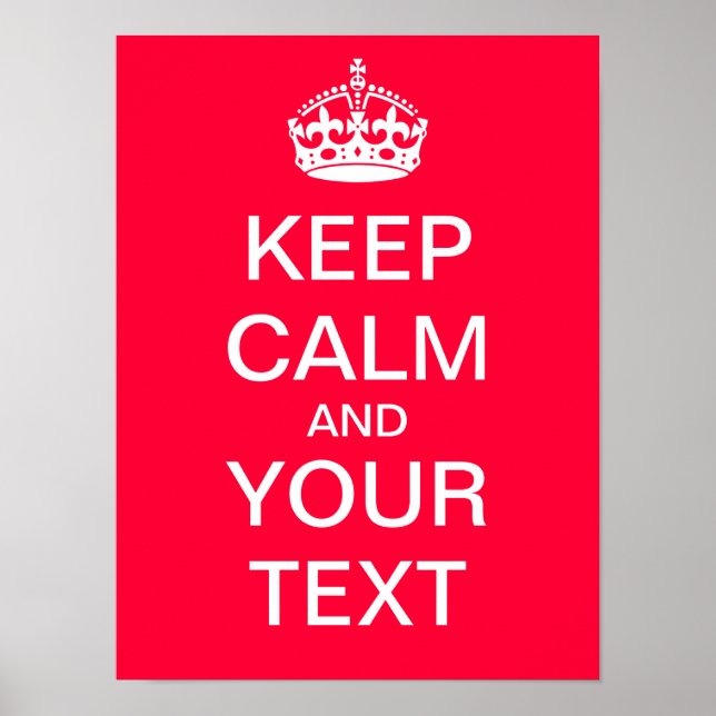 Crie O Seu Próprio Poster "Manter Calma E Carregar (Frente)