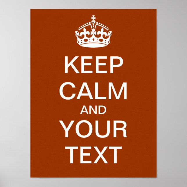 Crie O Seu Próprio Poster "Manter Calma E Carregar (Frente)