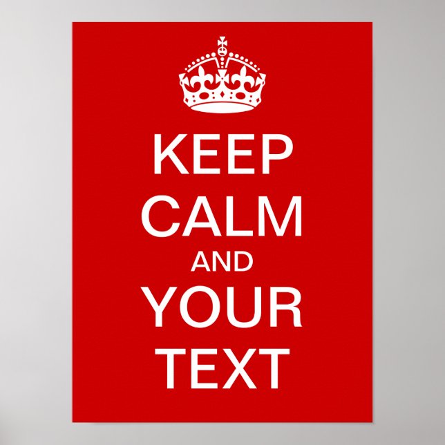 Crie O Seu Próprio Poster "Manter Calma E Carregar (Frente)