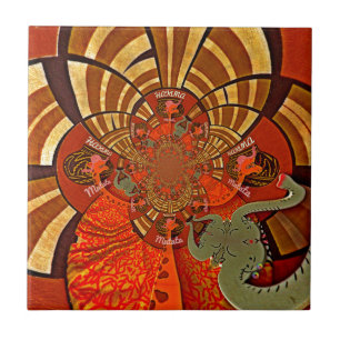 Crie o seu único Design de arte africana Girafa