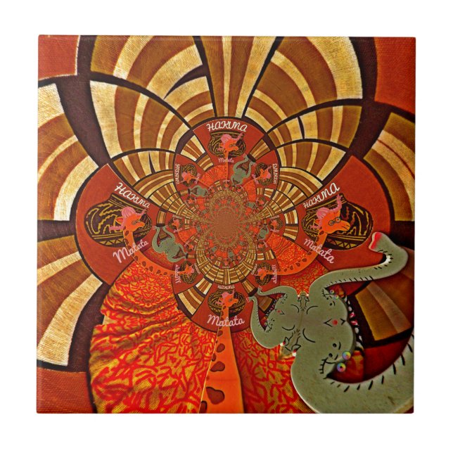 Crie o seu único Design de arte africana Girafa (Frente)