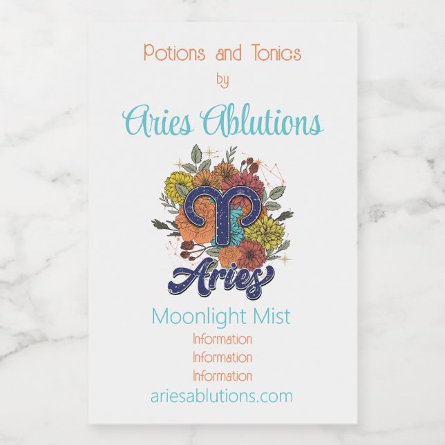 Crie os seus próprios fogos estéreis Zodiac (Rótulo Único)