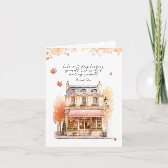 Crie seu Cartão de Nota de outono de outono (Frente)